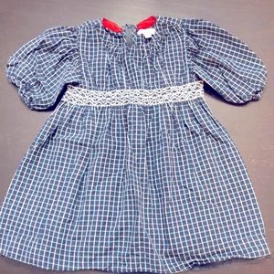 Pink Chicken New York 2T plaid dress with bubble sleeves
